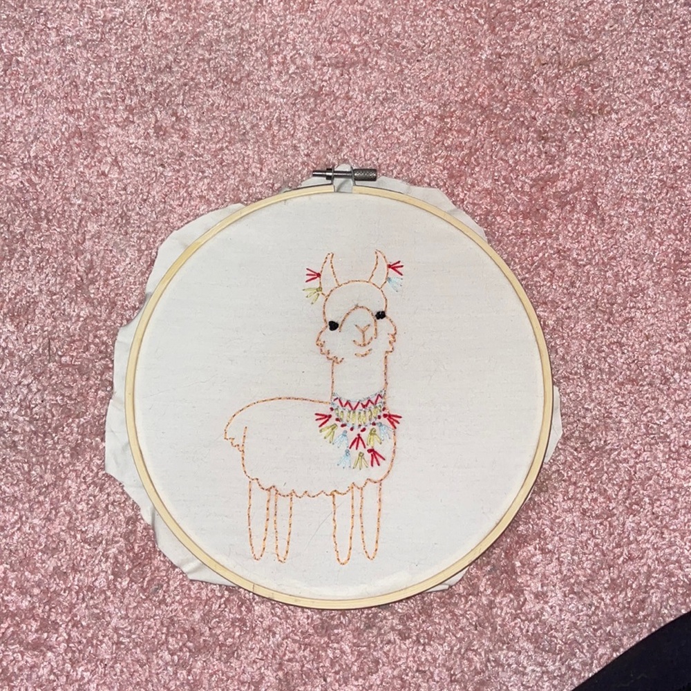 Llama embroidery